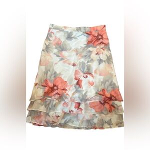 ST JOHN Floral Layered Women's Skirt